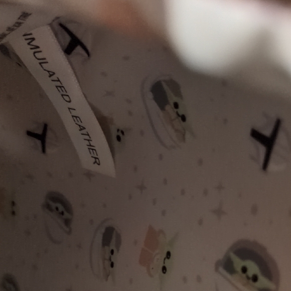 Disney Parks Loungefly Star Wars White and Brown Backpack with Grogu Character - Picture 12 of 13